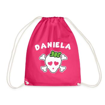 Pirate Daniela Design for Girls and Women - Drawstring Bag - fuchsia - Front