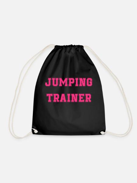jumping trampolin girl jumpen jump Geschenk - Turnbeutel - Schwarz