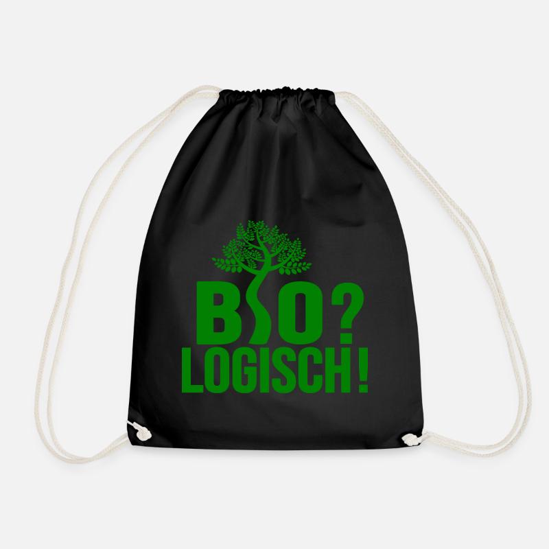 Bio? Logisch! - Turnbeutel - Schwarz