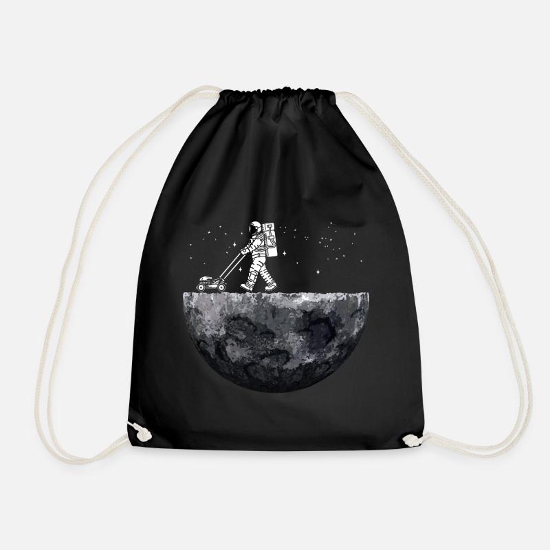 Weltraum-Astronauten Rasenmähen - Turnbeutel - Schwarz