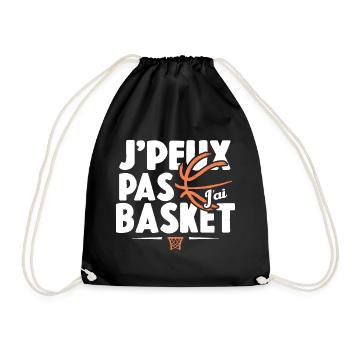 Je Peux Pas J'ai Basket Cadeau Basketball - Sac de sport léger - noir - Devant