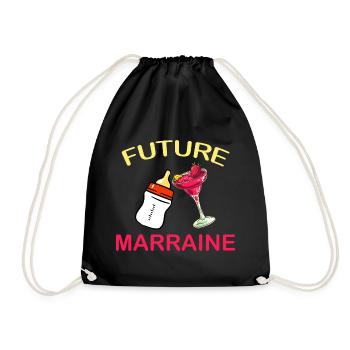 Ma Future Marraine Cadeau Soeur Annonce Naissance - Sac de sport léger - noir - Devant