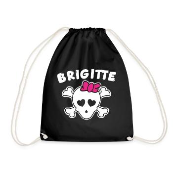 Pirate Brigitte Design pour les filles et les femmes - Sac de sport léger - noir - Devant