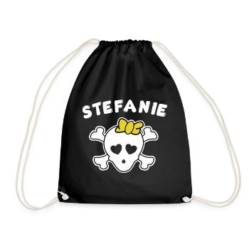 Pirate Stefanie Design for Girls and Women - Drawstring Bag - black - Front