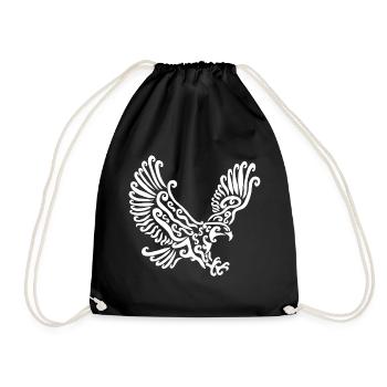 Weißer Adler - Turnbeutel - Schwarz - Vorne