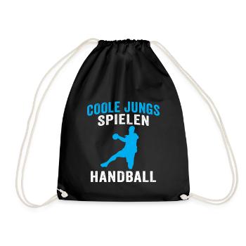 Coole jungs spielen handball handballer - Turnbeutel - Schwarz - Vorne