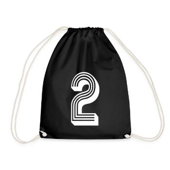 2 Jahre Nummer Trikot 2 T-shirt 2 - Turnbeutel - Schwarz - Vorne
