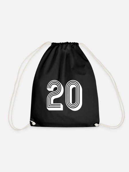 20 Jahre Trikot Nummer 20 T-shirt Nummer 20 - Turnbeutel - Schwarz