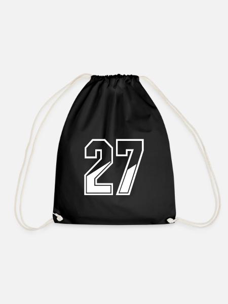 27 Jahre Trikot Nummer 27 T-shirt Nummer 27 - Turnbeutel - Schwarz