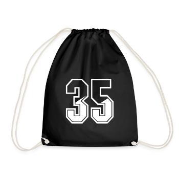 35 Jahre Trikot Nummer 35 T-shirt Nummer 35 - Turnbeutel - Schwarz - Vorne
