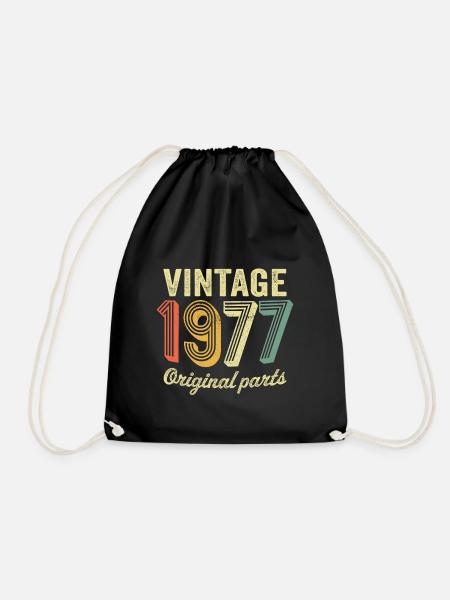 Vintage 1977 pièces originales t-shirt rétro 1977 - Sac de sport léger - noir