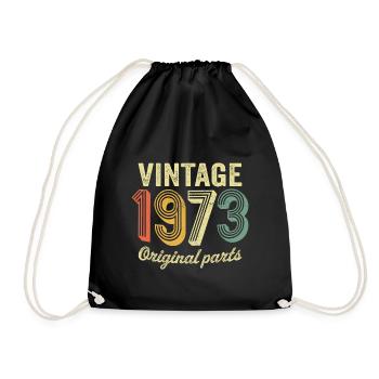 Vintage 1973 original parts retro t-shirt 1973 - Drawstring Bag - black - Front