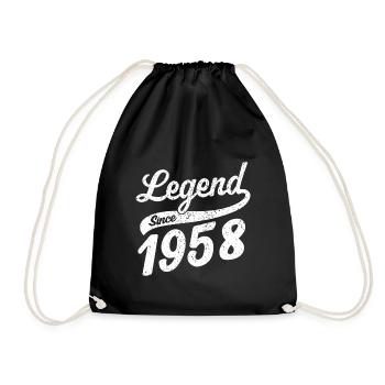 Legend Since 1958 - Drawstring Bag - black - Front