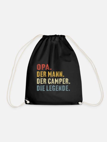 opa der mann der camper die legende - Turnbeutel - Schwarz