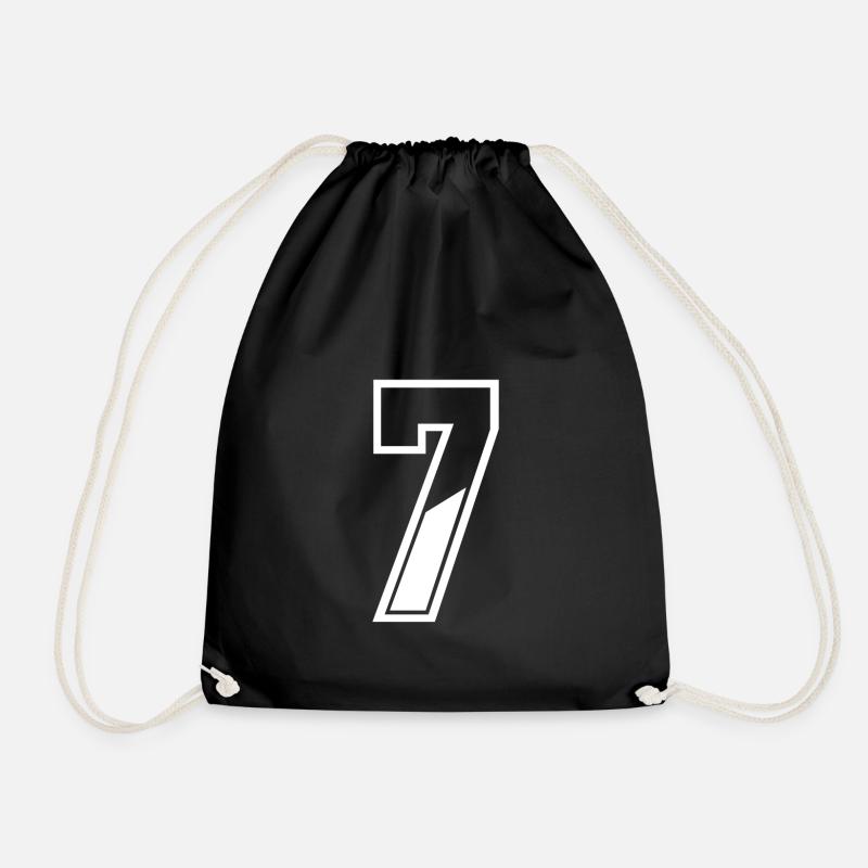 7 Jahre Trikot Nummer 7 T-shirt Nummer 7 - Turnbeutel - Schwarz