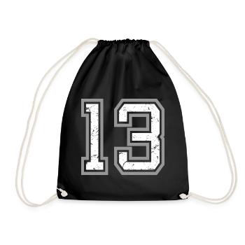 Cool Number 13 - 13 ans 13th Birthday Gift - Sac de sport léger - noir - Devant