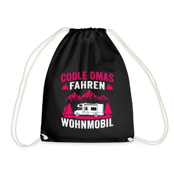 Coole omas fahren wohnmobil camping wohnwagen - Turnbeutel - Schwarz - Vorne