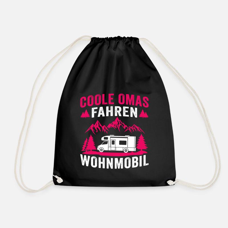 Coole omas fahren wohnmobil camping wohnwagen - Turnbeutel - Schwarz