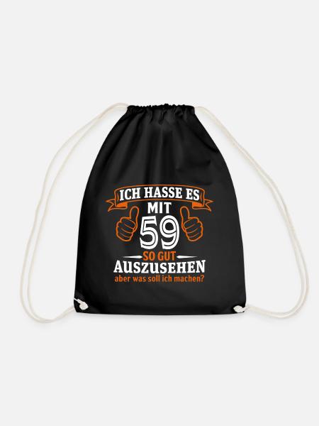 59 Jahre Geschenk 59. Geburtstag Lustig Geschenk - Turnbeutel - Schwarz