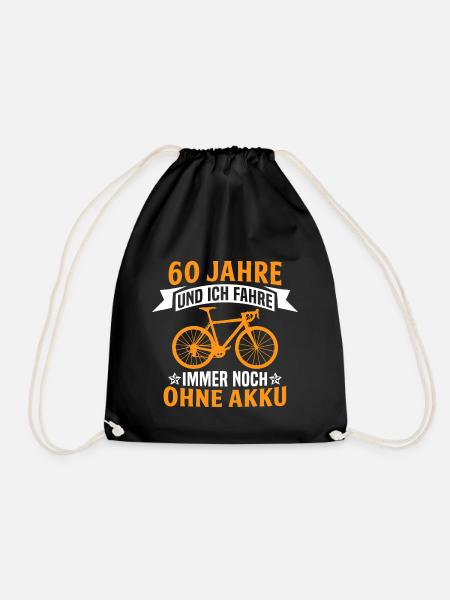 60. Geburtstag radfahrer fahrrad 60 jahre rennrad - Turnbeutel - Schwarz