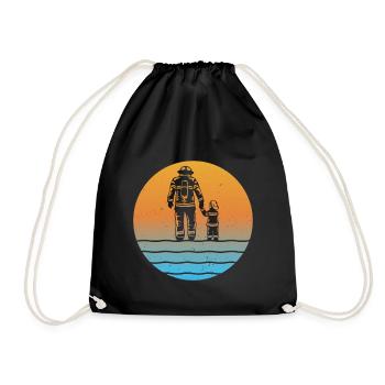 Sunset Firefighter Père et fils - Sac de sport léger - noir - Devant