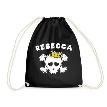 Pirate Rebecca Design for Girls and Women - Drawstring Bag - black - Front