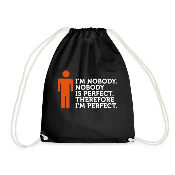 Personne n est parfait. Je ne suis personne. - Sac de sport léger - noir - Devant