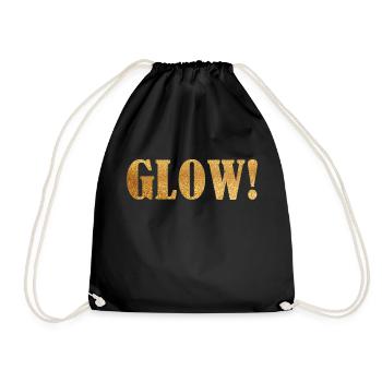 Glow Glitter Word Fashion Fashion Trend Gift Idea - Drawstring Bag - black - Front