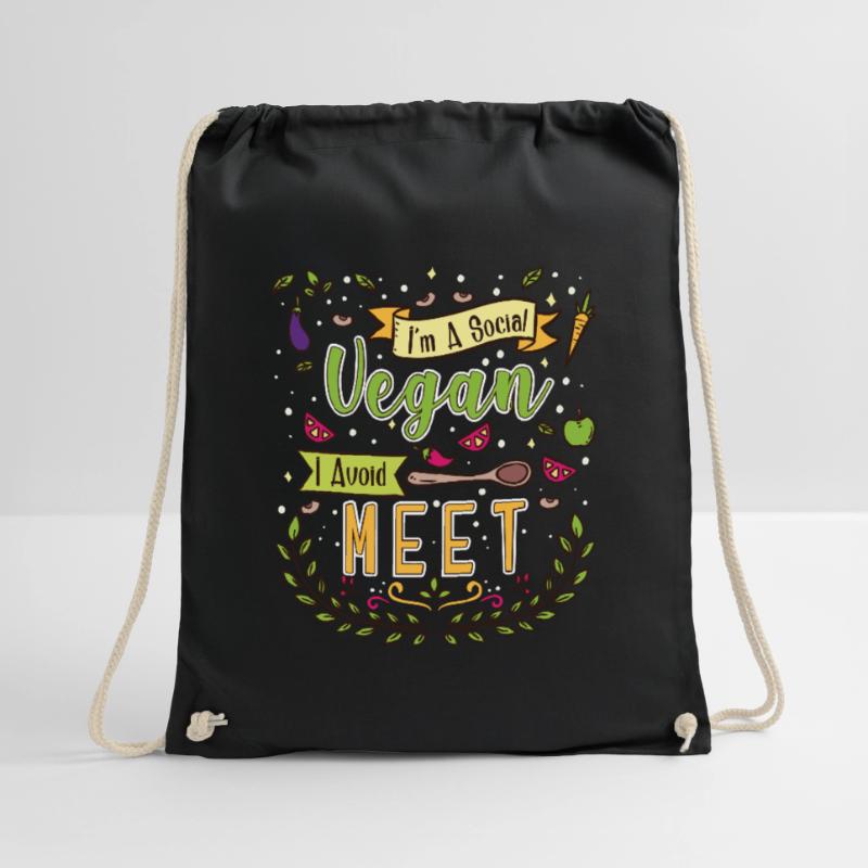 Social Past Meeting Avoid Fruit Gift Drawstring Bag