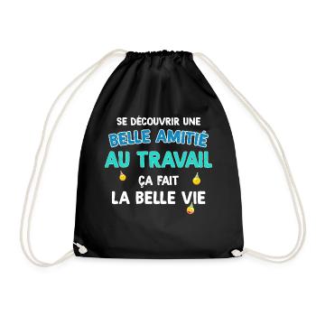 Collègue Et Meilleure Copine La Belle Vie - Sac de sport léger - noir - Devant