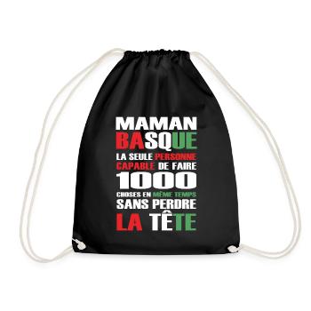 Maman Basque, la Superwoman du Pays Basque - Sac de sport léger - noir - Devant