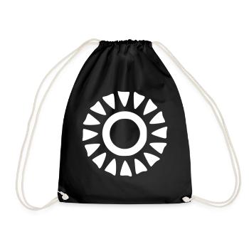 Sun Drawing Nature Sketch White - Drawstring Bag - black - Front