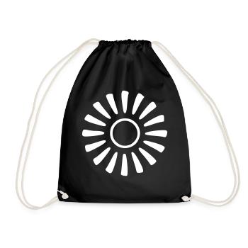 Soleil Dessin Nature Croquis Blanc - Sac de sport léger - noir - Devant
