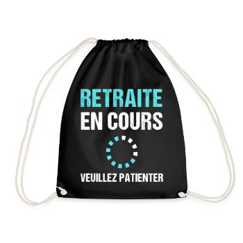 Retraite en cours humour futur retraité cadeau - Sac de sport léger - noir - Devant