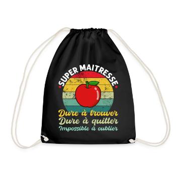 Super maitresse cadeau pour maîtresse d' école - Sac de sport léger - noir - Devant