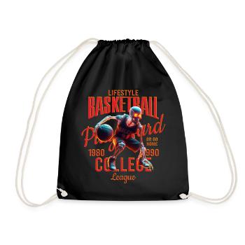 Skeleton Basketball Lifestyle Basketball College - Drawstring Bag - black - Front
