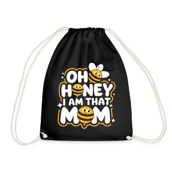 Honigbiene Imker Bienen Biene - Turnbeutel - Schwarz - Vorne