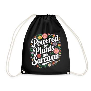 Vegetarian Vegan Veggie Vegetarian - Drawstring Bag - black - Front