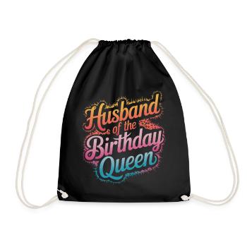 Husband, Spouse, Family, Wedding - Drawstring Bag - black - Front