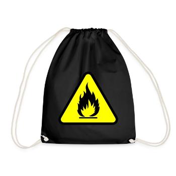 FIRE SHIRT - Turnbeutel - Schwarz - Vorne