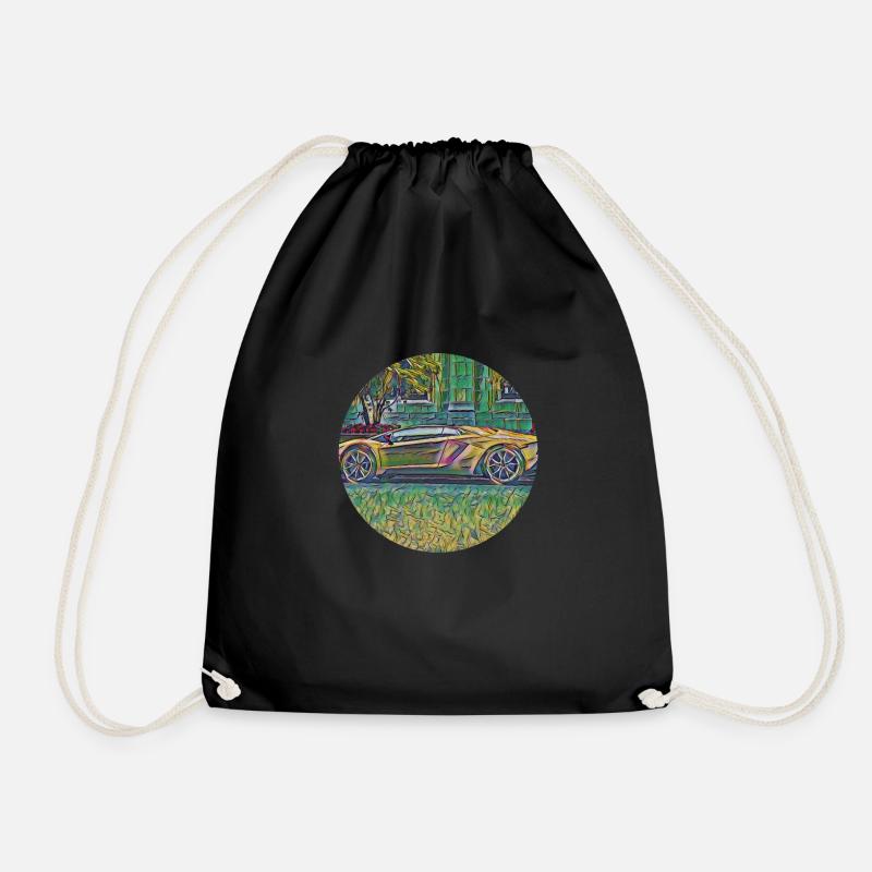Car - Drawstring Bag - black