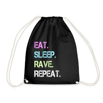 RAVE - Drawstring Bag - black - Front