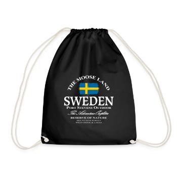 Drapeau de la Suède - Drapeau suédois - Sac de sport léger - noir - Devant
