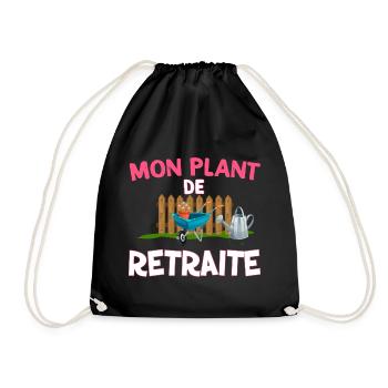 Retraite Potager jardin Humour Plantes - Sac de sport léger - noir - Devant