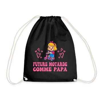 Future Motarde comme Papa - Sac de sport léger - noir - Devant