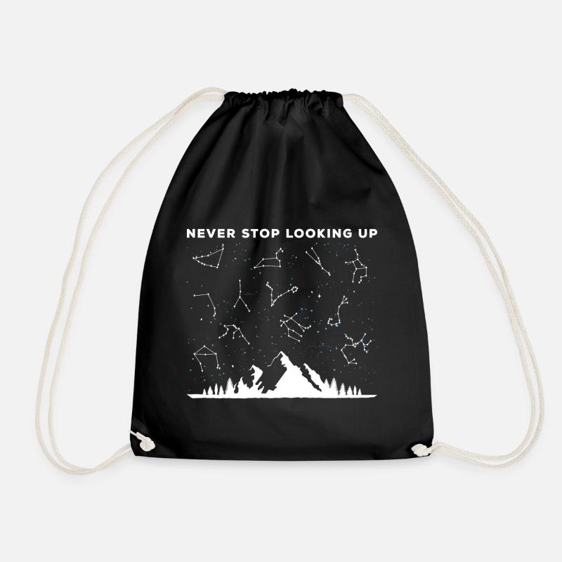 Telescope physicist - Drawstring Bag - black