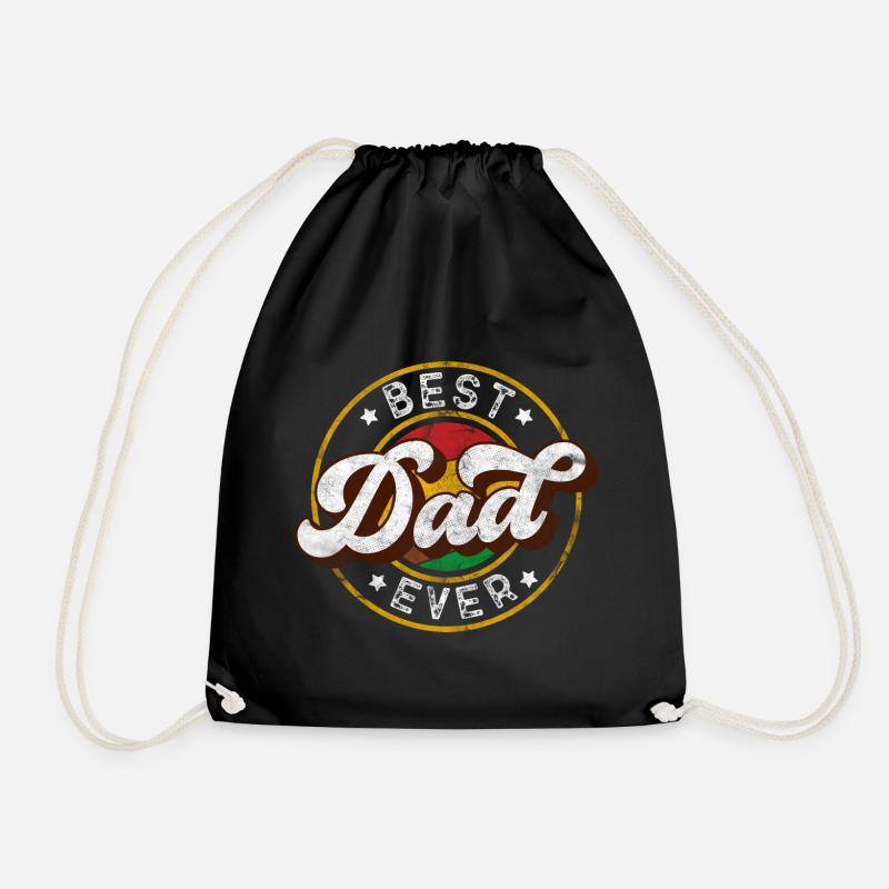 Best Dad Ever - Drawstring Bag - black
