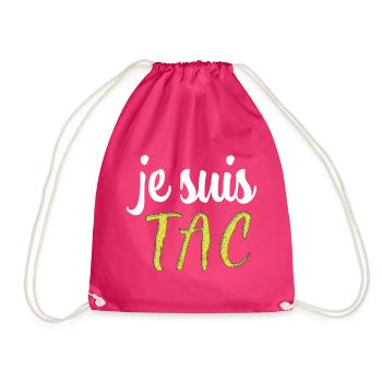 Je Suis Tac Cadeau Saint Valentin Humour - Sac de sport léger - fuchsia - Devant