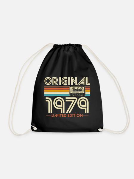 Original 1979 Jahrgang Vintage Geburtstag Retro - Turnbeutel - Schwarz