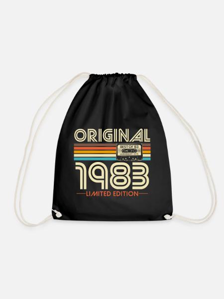 Original 1983 Jahrgang Vintage Geburtstag Retro - Turnbeutel - Schwarz